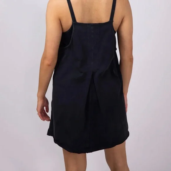 Distressed Black Newin Knit Mini Romper Dress size L - Picture 4 of 12